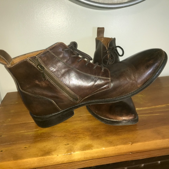 Bocage innovation brown leather ankle boots main image 8